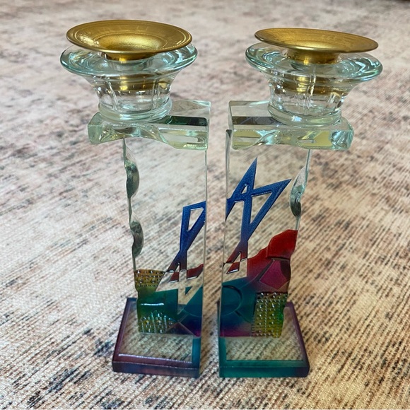 Glass Candlesticks, NWOT - Picture 6 of 8